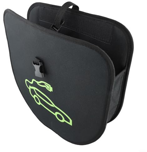 Hasaller EV Charging Cable Bags Portable EV Charger Organiser Self-Adhesive Car Hose Storage Organiser Jum-per Cable Bag Hook Up Cable Tidy Reel Cable Bag Energy Vehicle Charging Line Storage Bags