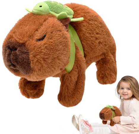 Jouet Capybara Qui Marche – Mignon Animal De Compagnie Électronique En , Mouvement Sonore Simulé | Interactive Réaliste, Animal Doux À Câliner Avec Sac À Dos Tortue Pour Amis, Décoration De L
