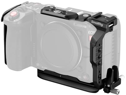 SMALLRIG Cage för Canon C50 med kabelklämma för HDMI, modulär design C50 kamerarigg, inkluderad kall sko, QD-uttag, platta för Arca och avtagbar NATO-skena, kompatibel med original XLR-handtag - 5656