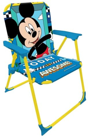 Disney Silla Infantil Plegable Playa y Jardín – con Brazos, Ligera, Compacta y Fácil de Transportar – Silla para Niños Interior/Exterior – hasta 30 kg (Mickey 5688)