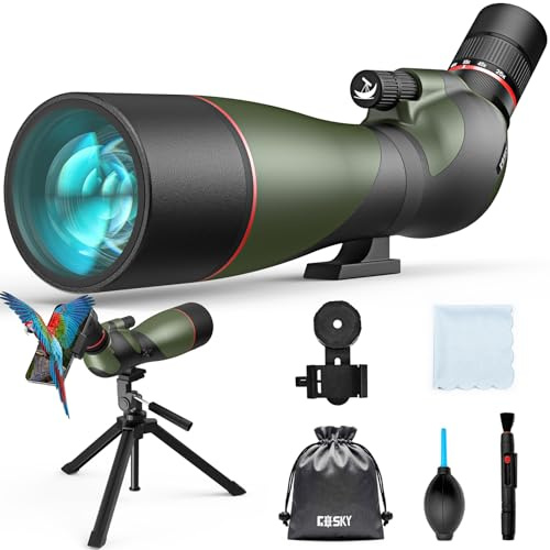25-75x85 Spotting Scope with Heavy-Duty Tripod for Shooting FalconPro Elite