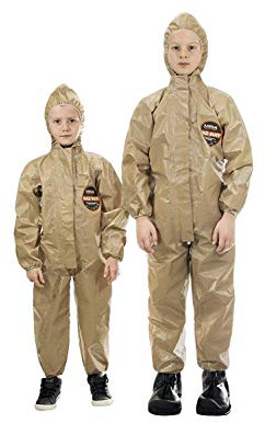 MIRA Safety Suit Disposable Protective Coverall with Hood and Elastic Cuff Size (YL)