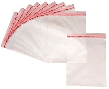 Small Clear Bags | Polyropylene | Self Adhesive Sealing Packing Bag | Transparent | Food Sweet Puzzle Storage | For Crafts (5,9 x 9,8,15cm x 25cm) x 100