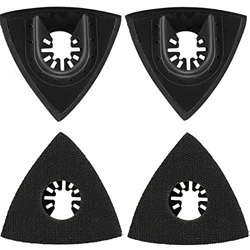 Deltaschleifer Schleifplatte Multitool Schleifpapier Zubehör für Fein Bosch Parkside Ryobi Worx Workzone Zubehör 4 Stück (93mm)