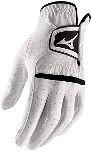Mizuno Mens Comp Left Hand Leather Palm Golf Glove - White - ML