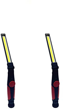 tempo di saldi Coppia Di Torce Led Ricaricabile Portatile Da Lavoro USB Pieghevole Con Base Magnetica