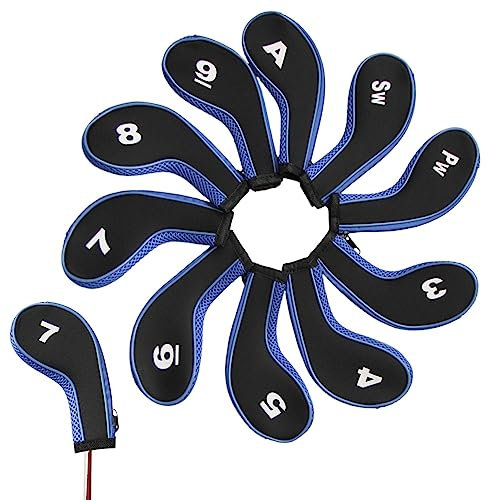 Wedge-Abdeckungen für Golfschläger | 10-teiliges Keilset für Golf mit Buchstabenaufdruck,Universelle Golf-Wedge-Kopfabdeckung, Rechtshänder-Pitching- und Chipping-Wedge für Männer, Frauen