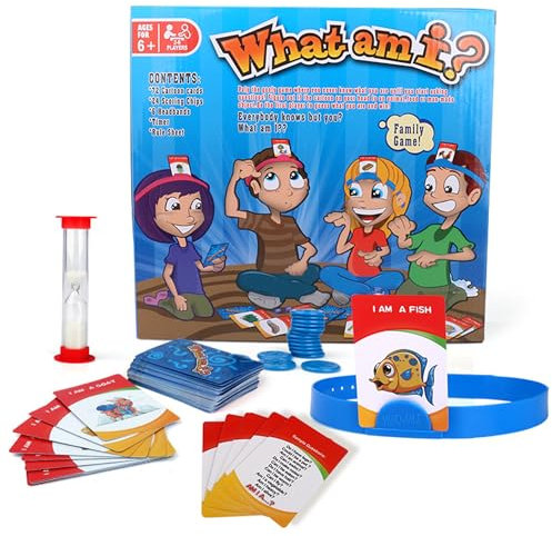WDEC E Se Fossi? Gioco di carte What Am I Family per bambini, What Am I Game Gioco di Carte, Gioco di carte Domanda Veloce per Adulti e Bambini