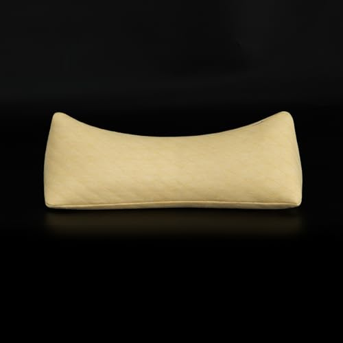 GLORY SEASON Buckwheat Neck Support Pillow Cervical Neck Cylinder Bolster Pillow Neck Pain Relief Breathable Comfortable for Back and Side Sleepers Round Pillows for Lunch Break Yellow, 6x15 Inch