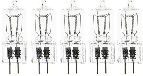 BOLLUMA 5x Lampadina Alogena Fresnel 150W 3200K 230V GX6.35, Lampada Alogena Fresnel a Fascio Continuo, Luce Video al Tungsteno Caldo per Film, Spot Pubblicitari, Notizie, Fotografia di Prodotti