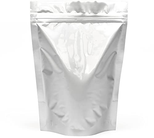 Evergreen Goods Aluminiumfolie matförvaringsförpackningspåsar | återanvändbara påsar, värmeförseglbara, stativbara, påsar med dragkedja med rivhack | te, kaffebönor, nötter (100, 130 x 180 mm)