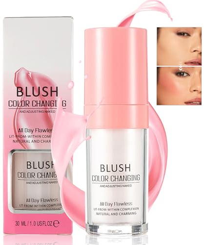 SAMKEEN Liquide Rose Blush Face Makeup, Semi Mat Finish, 30ML