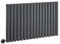 Milano Aruba 1200W Anthracite Horizontal Double Oval Panel Electric Radiator WiFi - 635mm x 1000mm