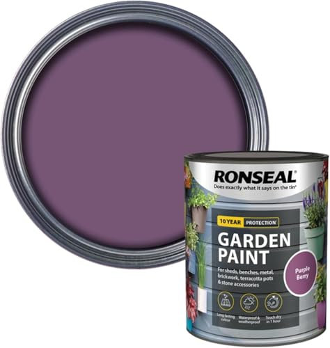 DUAYRA Garden Paint 750ml | Quick Drying Long Lasting Matt Finish | Multi-Surface Exterior Paints | For Wood, Brickwork, Bench, Stone & Metal | Outdoor Garden Fence Tough Protection (Purple Berry)