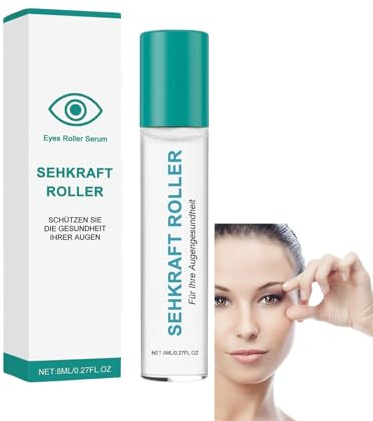 Roll-On Augenserum mit Hyaluron, Augencreme für Müde Augen, Augenmassage-Serum, Augenpflege Entspannt & Befeuchtet die Augenpartie, Tragbar Eye Cream mit Roller Ball, Schützen sie die Augengesundheit