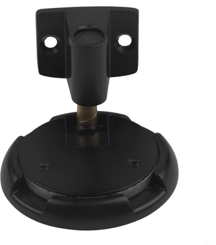 Bodentürstopper für den Heimgebrauch, verstellbare Höhe 10–25 mm, keine Bohrmontage, Zinklegierung, Anti-Kollisions-Wandschutz, Türhalterung (schwarz)
