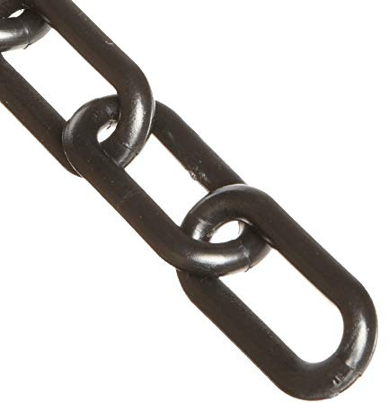 Mr. Chain Heavy Duty Plastic Barrier Chain, Black, 2-Inch Link Diameter, 100-Foot Length (51003-100)