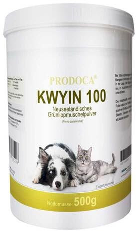 GRÜNLIPPENMUSCHEL KWYIN 100 Pulver f.Hunde/Katzen 500 g