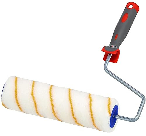 KOTARBAU® Rouleau À Peinture Fil D’Or 250 mm Avec Poignée En Caoutchouc Rouleau Pour Peindre Brosse Pour L'application De Peintures De Vernis De Résine Pour La Rénovation