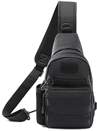 Long Keeper Brusttasche Herren Damen - Sling Rucksack Schultertasche Tactical Militär, Brust Tasche Rucksäcke Sporttasche Umhängetaschen Crossbag Daypack