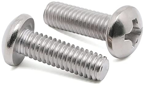 MewuDecor 1/4-20 x 1 Pan Head Machine Screws, Full Thread, 304 Stainless Steel 18-8, Pack of 50