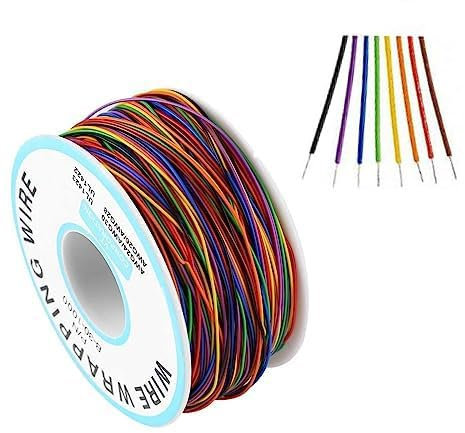 280 mètres Bell Wire Isolation Test 30AWG Cuivre étamé Câble solide Fil d'aviation résistant à haute température 8 couleurs