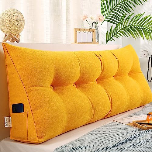 XIEMINLE - Almohada lumbar triangular para cabecero de ventana al ras, sofá tatami, dormitorio, cama, respaldo para la cabeza, cojín de apoyo para leer, cojín de respaldo, cojín lumbar para leer y