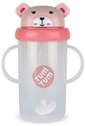 TUM TUM Tippy Up Free Flow Sippy Cup (ingen ventil), sippy kopp för småbarn, BPA-fri (Betsy Bear 300 ml)
