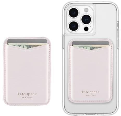Case-Mate Kate Spade New York Magnetisches Portemonnaie/Kartenhalter - Kompatibel mit MagSafe Handys und Etuis - Blasser Hartriegel