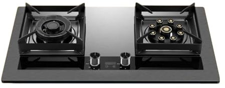 Cuisinière À Gaz Avec 2 Brûleurs, Cuisinière À Flamme Élevée 4,8/5,2 KW, Support De Casserole En Fonte Avec Protection Contre L'extinction, Cuisinière Indépendante For Le Camping Et L'extérieur ( Size