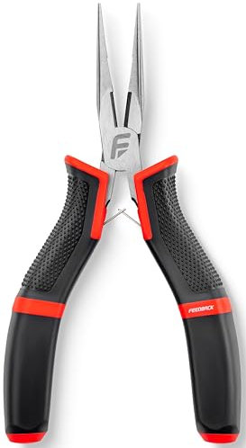FEEDBACK SPORTS Mini alicates de punta de aguja para bicicleta con asas de goma, para agarrar y cortar objetos pequeños, duraderos, ergonómicos, compactos y ligeros