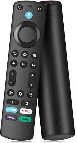 Ersatz-Sprachfernbedienung Passend für Fire AMZ Smart TVs Cube, TV Stick/Stick Lite/4K/4K Max, für Insignia/Toshiba/Pioneer Fires Smart TVs, mit Sprachfunktion und 4 Abkürzungsschlüssel