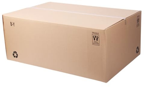 Extra Large Moving Boxes. Long Length Heavy Duty Cardboard Boxes. Shipping Corrugated Box. 75x50x30cm, 112.5 Litres Box Mailers. (1)