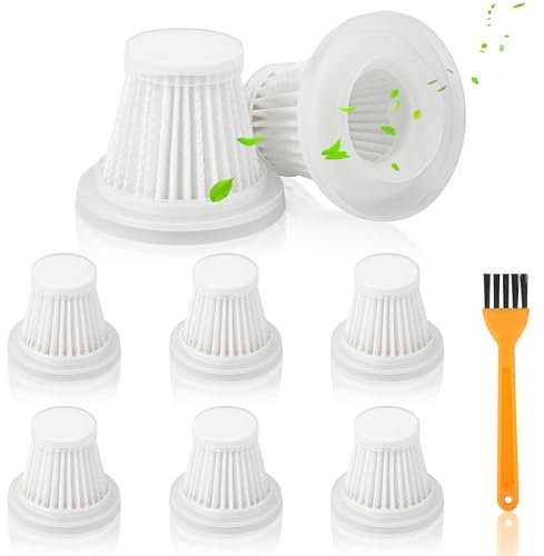 8 piezas de filtro de aspiradora de mano, filtro HEPA de repuesto para aspiradora de mano, compatible con PeroBuno/Saker/Molfanco/Antifnuo Auto Aspiradora, Reutilizable, lavable