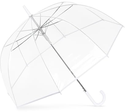 ShedRain Bubble Clear Umbrella, Auto Open, See-Through, Rain & Windproof, for Weddings, Proms and Events