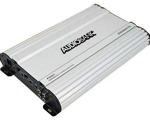Audiobank Monoblock 3000 WATTS Amp Class AB Car Audio Stereo Amplifier P3001 Heavy-Duty Aluminum Alloy Heatsink | Class A-B Operation Remote On/Off Circuit