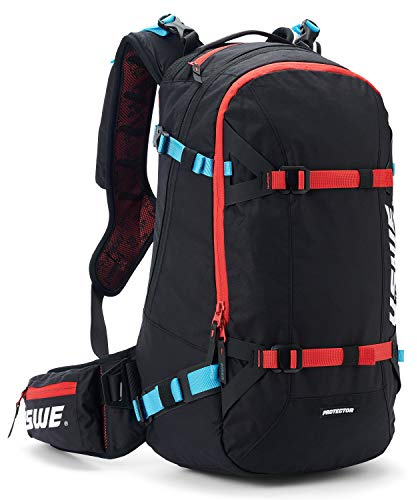 USWE Pow 25L, Ski and Snowboard Backpack with Back Protector, for Men and Women. Insulated Snow Hydration Pack with Thermo Cell Freeze Protection. Bounce Free. Black.
