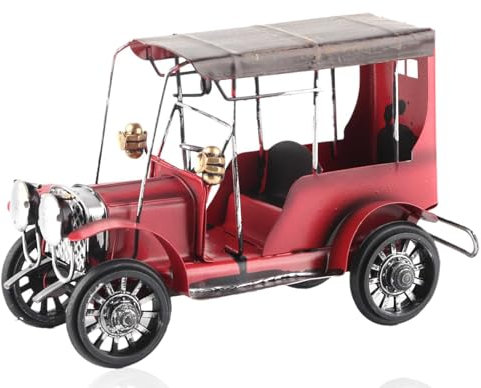 HERCHR Modellauto, Oldtimer-Waagenmodelle Miniatur-Oldtimer-Kunsthandwerksbüro, Vintage Eisen Klassic Auto Modell Home Desktop Decor Geschenk