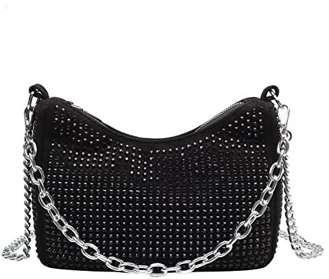 LUI SUI Borse da sera da donna Pochette con strass di cristallo Borse a tracolla Borse da sposa per feste di fine anno