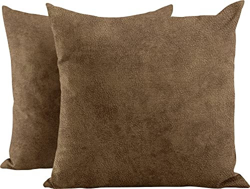 Erwin Müller Kissenhülle im 2er-Pack Wildleder-Optik braun Größe 40x40 cm