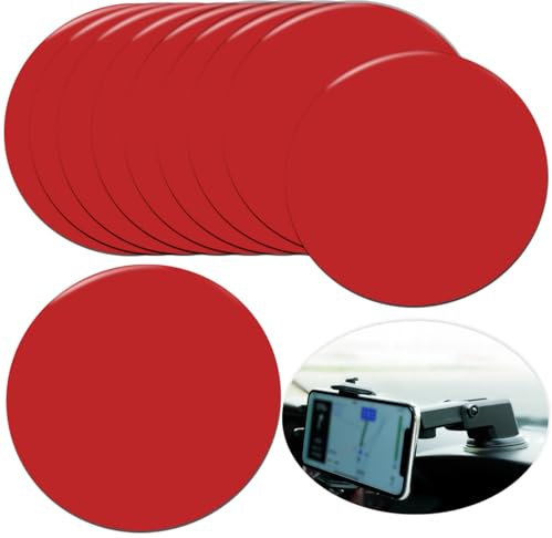 10 PCS Sticky Adhesive Pads Replacement Mounting Tape, 80mm (3.15) Circle Double-Sided Sticker Pads Mount Adhesives for Suction Cup Mount Dashboard Mounting Disk Windshield Camera GPS Car Phone Mount