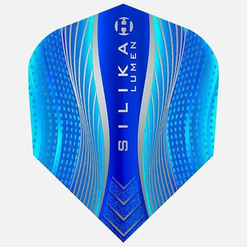 Harrows Lumen No6 Dart Flights | 5 x sets Darts Flights (15 Flights Total) I 100 Micron Dart Flights I Premium Extra Strong Made in UK I Professional Darts Accessories I Blue Dart Flights