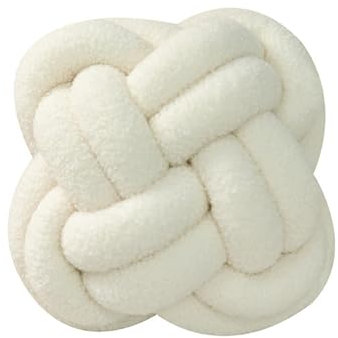 Herfair Knotenkissen Knotenkugelkissen 30cm Ultra Weiche Dekokissen Deko Aesthetic Wurfkissen für Couch Bett,Plüschkissen für Kinderzimmer Schlafzimmer Deko (Beige)