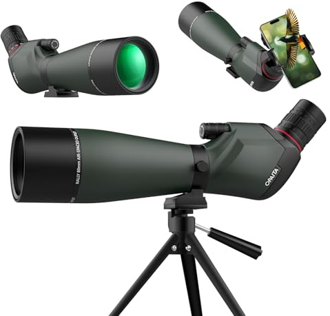 opaita 25-75X80 Spotting Scope for Shooting Hunting - Spotter Scopes with Tripod Phone Adapter Waterproof HD Scope for Target Shooting Bird Watching - Gifts for Men