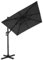 Gardissimo Ampelschirm mit Ständer David 210x210 cm anthrazit,mit UV Schutz 50+, Kurbel, 360 Grad drehbar, quadratisch, axial verstellbar, Kurbelschirm, Marktschirm, Sonnenschirm, Balkon