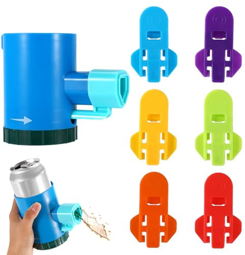 Lyreh 7stk Shotgun Roulette Spiel Set, Inklusive Shotgun Roulette und Einfachen Manuelle Dosenöffner Lustiges Partyspiel für Junggesellenabschiede Grillvorspiele Familientreffen(Blau)