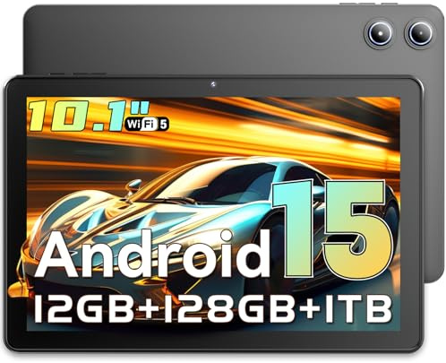 Tablet 10 Zoll, Android 15 Tablet Gemini AI, 18GB RAM + 128GB ROM + 1TB TF-Karte, Octa-Core, 1280x800 HD IPS Touchscreen, 6000mAh Akku, Widevine L1, 5G-WLAN & BT 5.0, Doppelkamera, Gaming-Tablet L30