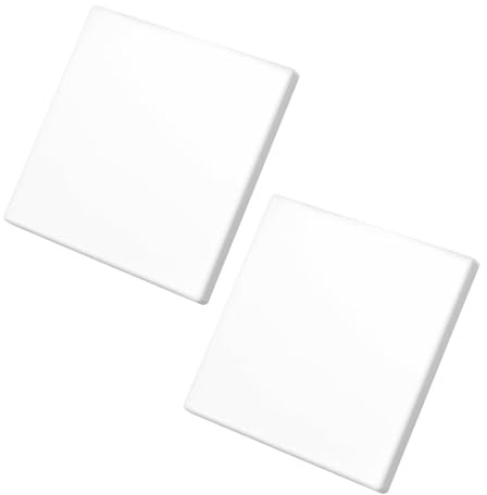 2 copriprese autoadesive da incasso, 86 × 86 mm in plastica bianca, coperture elettriche per prese o interruttori inutilizzati