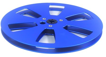 Bobine vide en alliage d'aluminium de 6,35 mm et 17,8 cm pour magnétoscopes à 6 trous pour plateau sonore ouvert Bobine en alliage d'aluminium