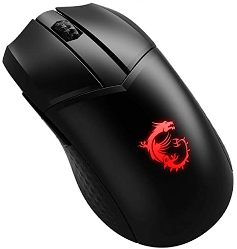 msi Clutch GM41 Lightweight Wireless Gaming Mouse & Charging Dock, 20,000 DPI, 60M Omron Switches, Fast-Charging 80Hr Battery, RGB Mystic Light, 6 Programmable Buttons, PC/Mac